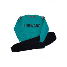 Спортивный костюм для мальчика FORWARD: свитшот, брюки 5-8 (зеленый) 