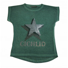 Футболка для девочки Cichild (зеленый)