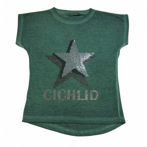Футболка для девочки Cichild (зеленый) Футболка для девочки Cichild (зеленый)