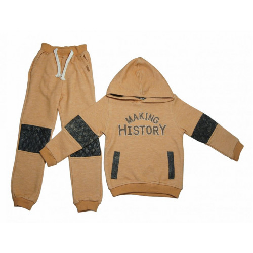 Комплект для мальчика making history: толстовка, брюки (горчичный) Комплект для мальчика making history: толстовка, брюки (горчичный)