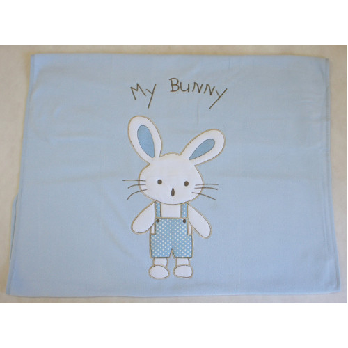 Плед детский MY BUNNY голубой