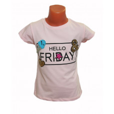 Футболка для девочки Hello Friday (Розовый)