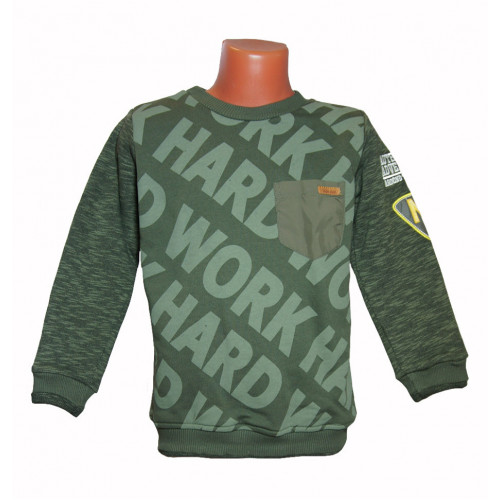 Свитшот Work Hard для мальчика (серый) Свитшот Work Hard для мальчика (серый)
