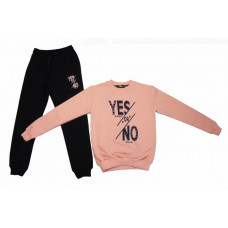 Спортивный комплект YES or NOT для девочки : свитшот,брюки 5-8 лет (персиковый)