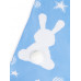 Плед вязаный Ma Licorne 1х1 м. "Lapin" Bleu (голубой) 