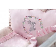 Комплект в кроватку Ma Licorne "Mon Lappin" с валиками 9 предметов. Розовый