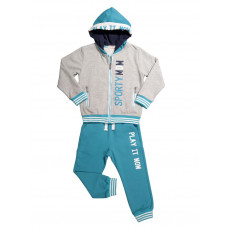 Спортивный костюм для мальчика SPORTY MDM 3-7 лет (толстовка, брюки) голубой