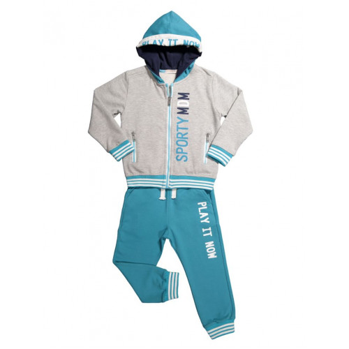 Спортивный костюм для мальчика SPORTY MDM 3-7 лет (толстовка, брюки) голубой