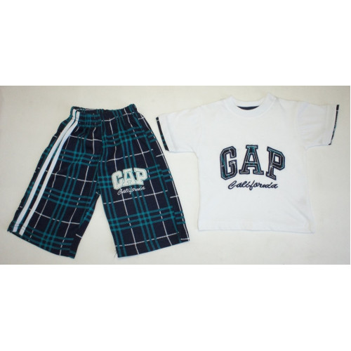 Комплект для мальчика GAP (футболка,шорты) белый/синий Комплект для мальчика GAP (футболка,шорты) белый/синий