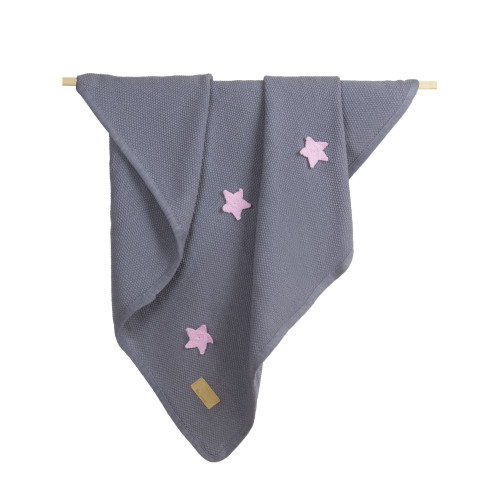 Плед вязанный Ma Licorne 1х1 м. "Asterie" Gris