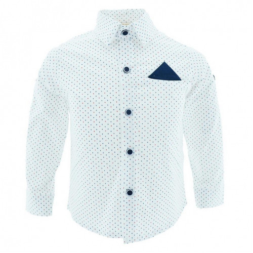 Рубашка с длинным рукавом для мальчика 2-5 (белый)