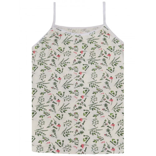 Трикотажная майка с цветами для девочки Трикотажная майка с цветами для девочки