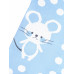 Плед вязаный Ma Licorne 1х1 м. "Petite mickey" Bleu (голубой) 