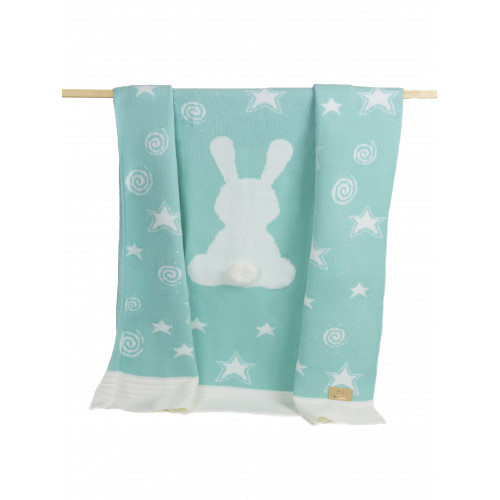 Плед вязаный Ma Licorne 1х1 м. "Lapin" Led (Лед) 