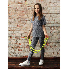 Спортивные серые леггинсы "CATFIT" из бифлекса для девочки