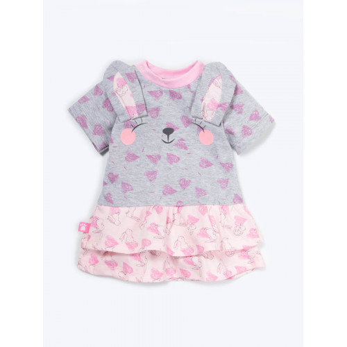 Платье "CUTE RABBIT" для новорождённой1 Платье "CUTE RABBIT" для новорождённой1